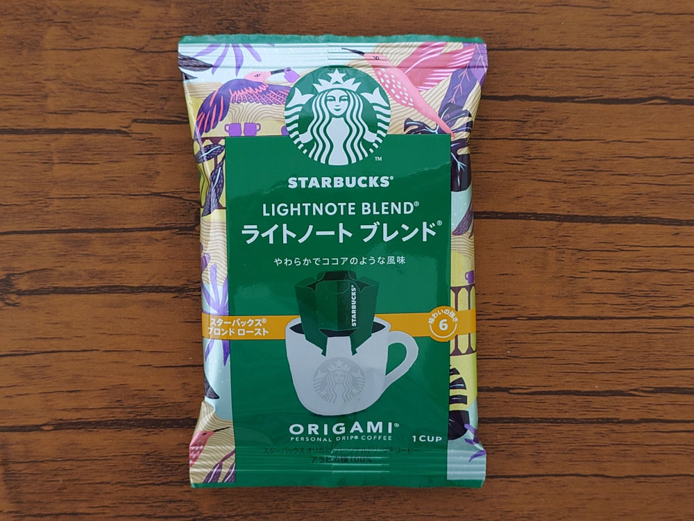オリガミ ライトノートブレンド パッケージ 中身 表